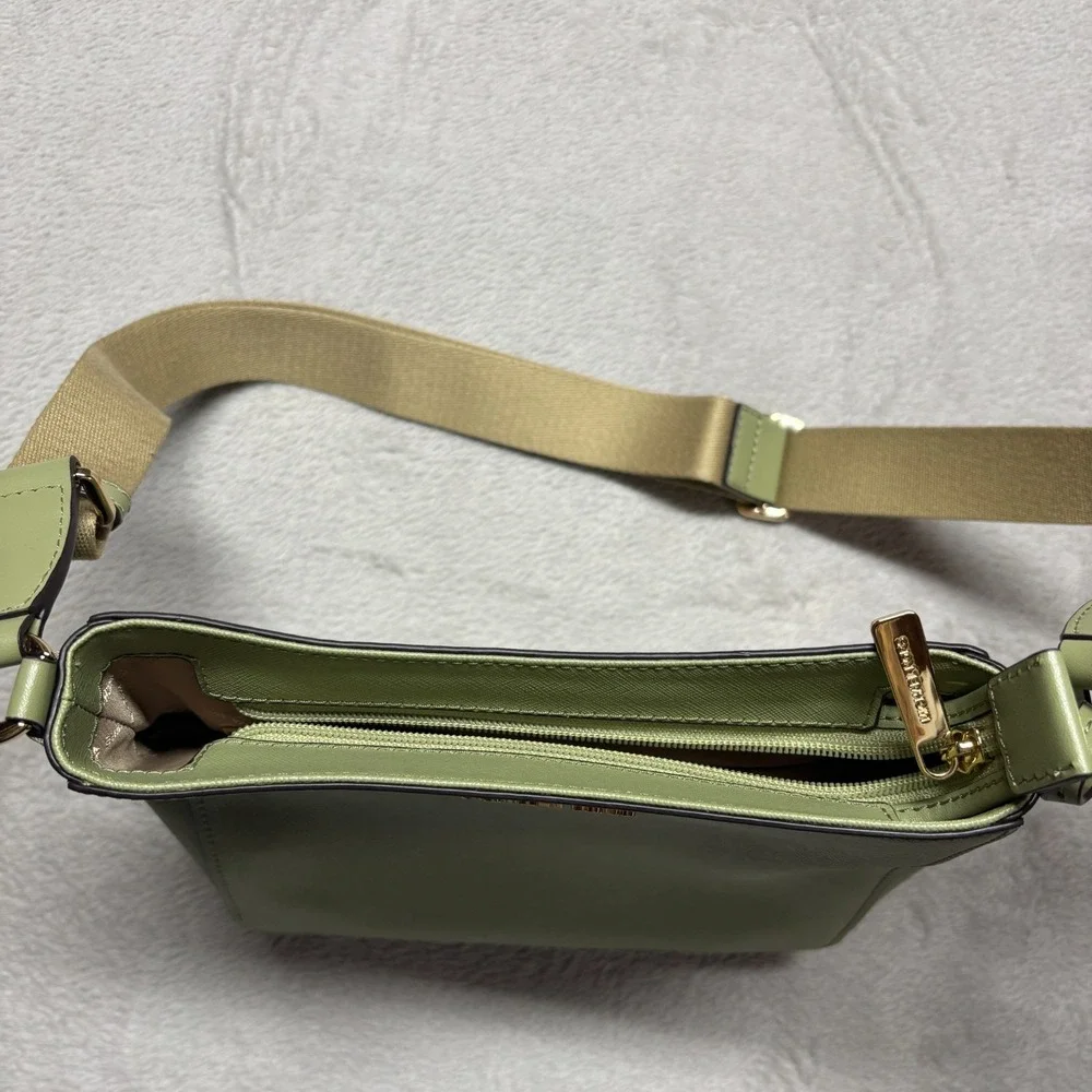 Michael Kors Jet Set Travel Small Messenger Bag Faux Leather Light Sage VG‎ Cond - Picture 7 of 9